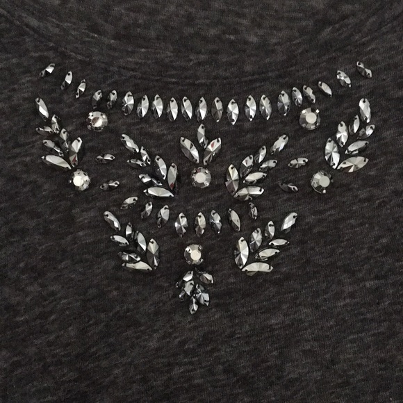 Hollister, gray flowy tee - Picture 2 of 3